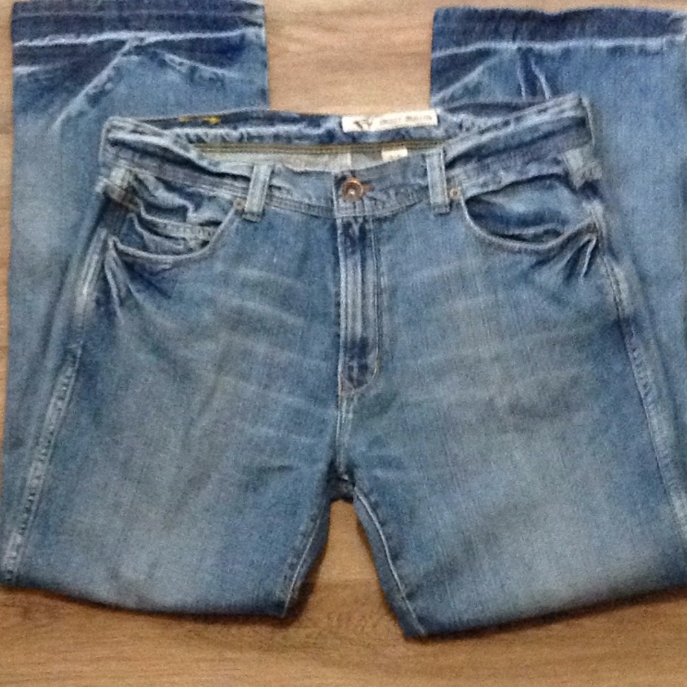 Designer boot cut blue jean